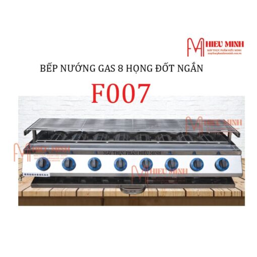 Bếp Nướng Gas 8 Họng Đốt Ngắn