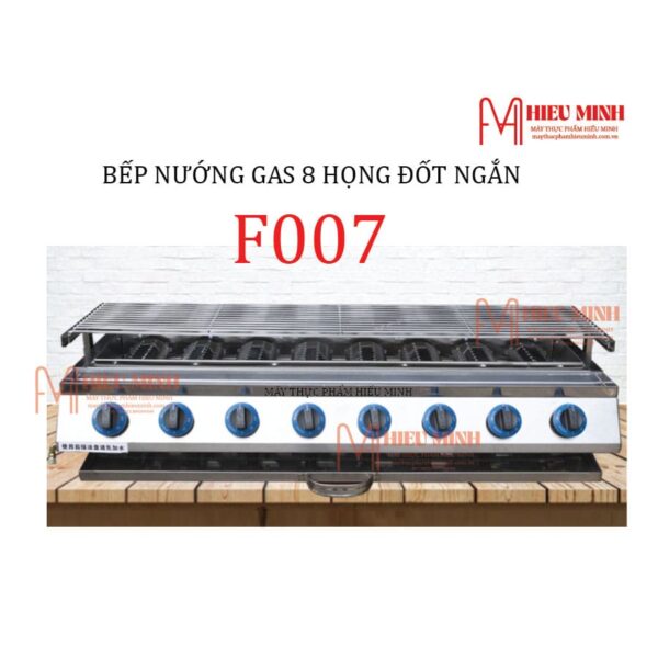 Bếp Nướng Gas 8 Họng Đốt Ngắn