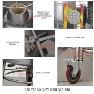 Lò Quay Vịt Kính 850