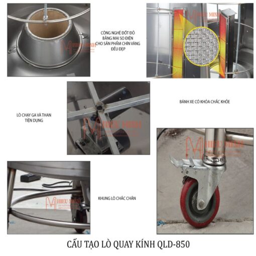 Lò Quay Vịt Kính 850