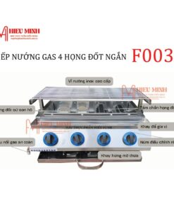 Bếp Nướng Gas 4 Họng Đốt Ngắn