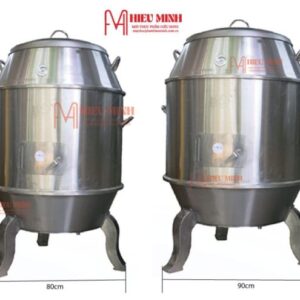 Lò quay gà vịt inox chân cong 90