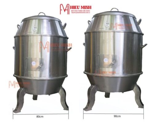 Lò quay gà vịt inox chân cong 90