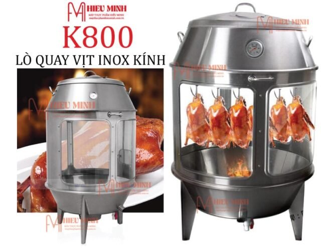 Lò quay vịt kính 80