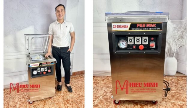 Hình ảnh máy hút chân không công nghiệp Pro Max, thiết kế hiện đại với bảng điều khiển tiện lợi