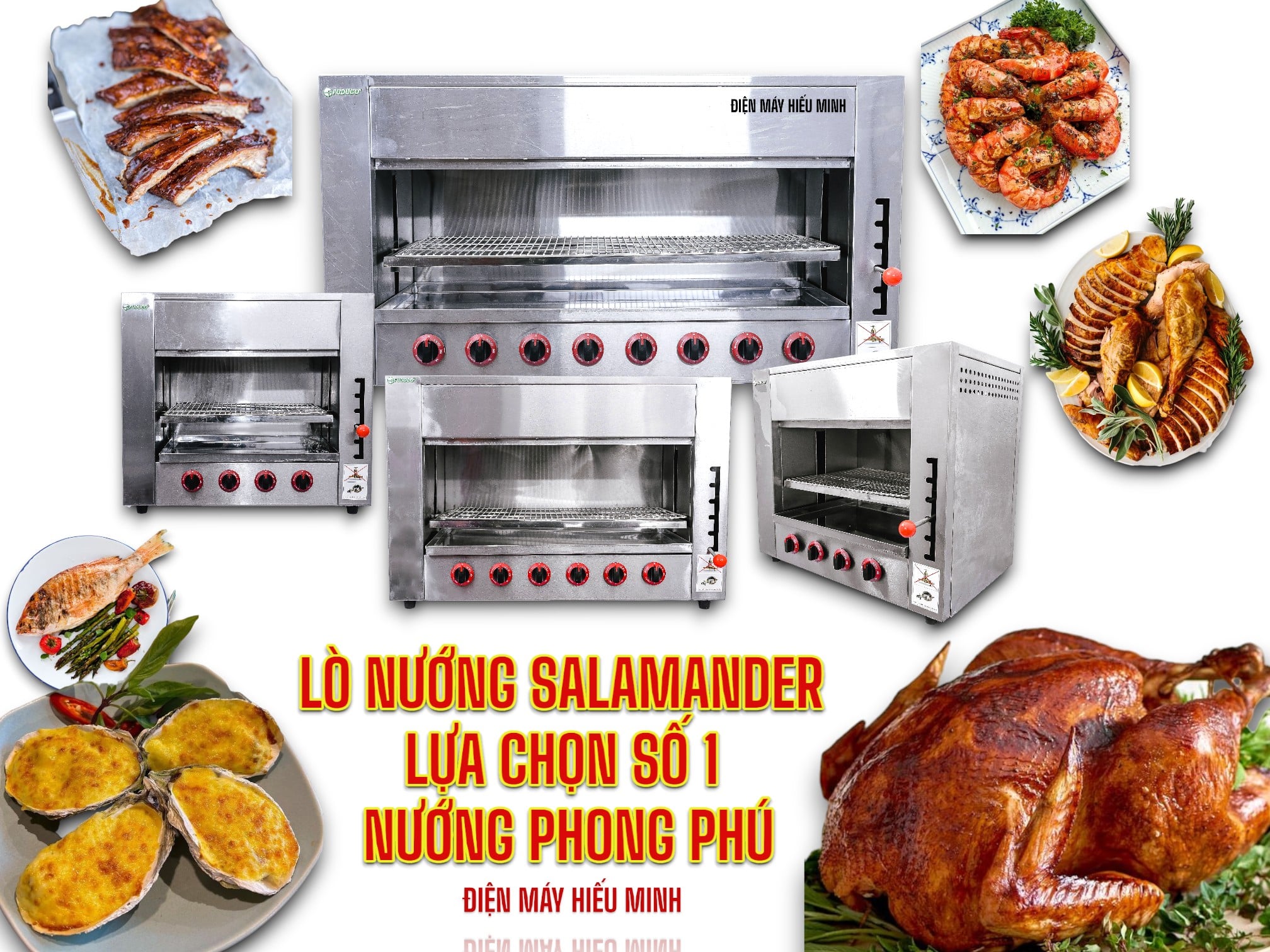 Thông tin về lò nướng gas salamander 8 Họng